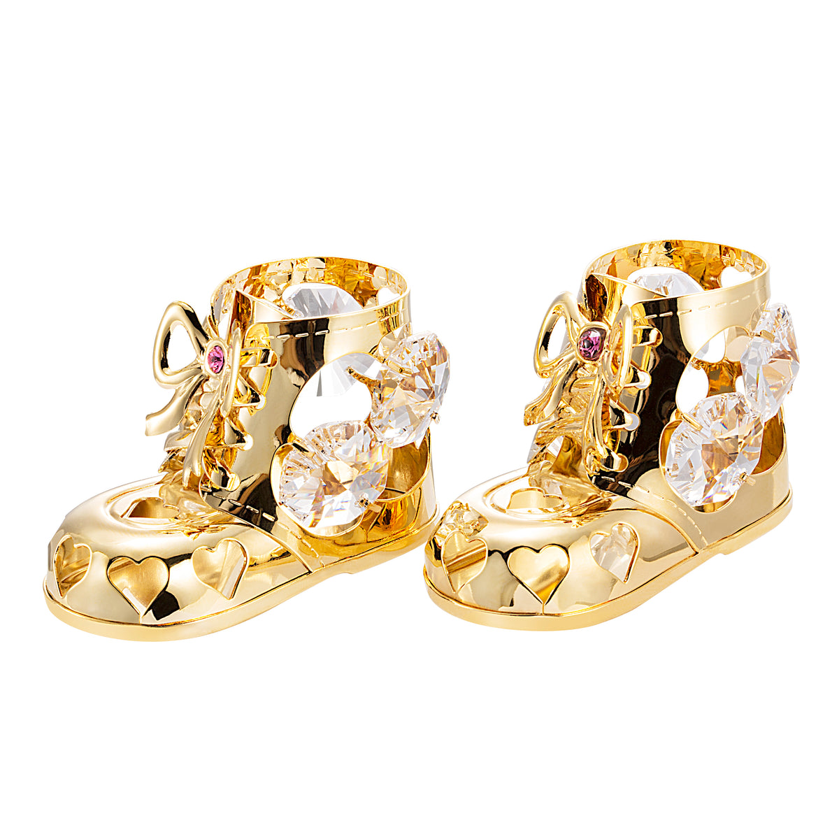 Swarovski crystal baby booties discount