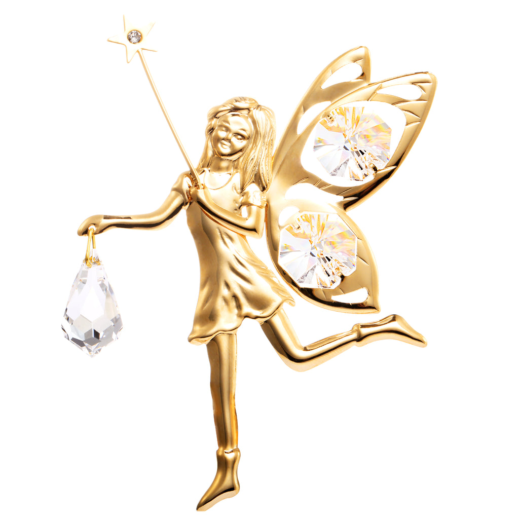 24K gold plated fairy with Swarovski crystal element - Breathtaking Gift