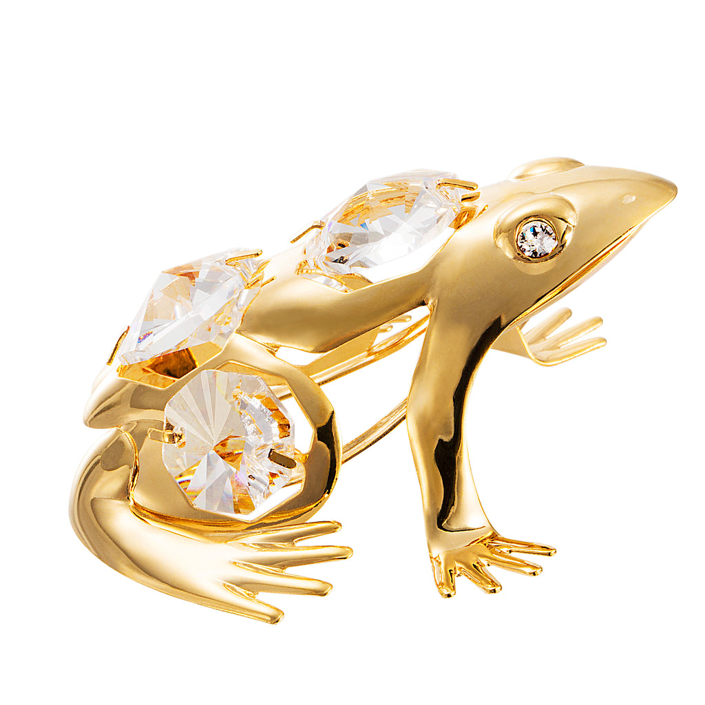 Frog with hand studded Swarovski crystal element - Breathtaking Gift