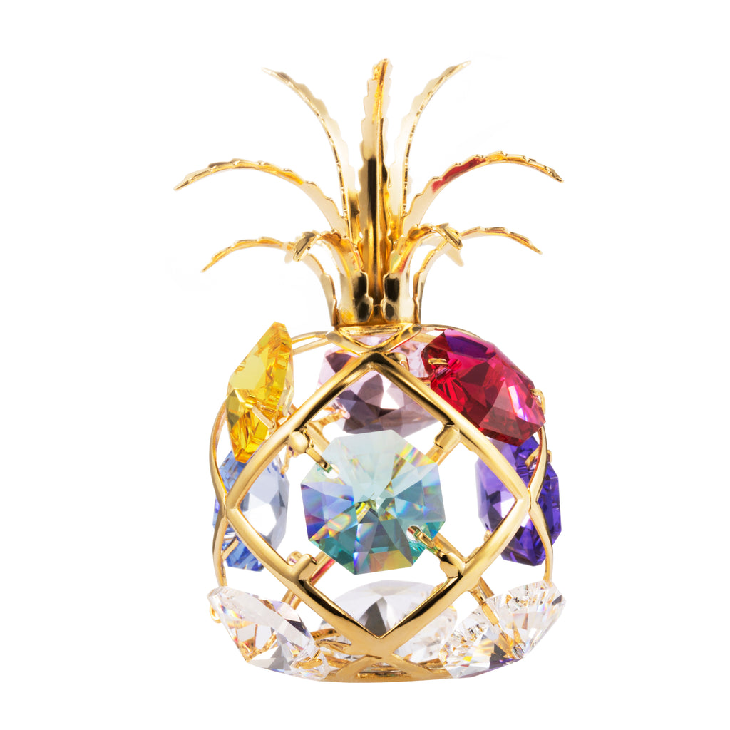24K gold/silver plated apple with Swarovski crystal element - Breathtaking Gift