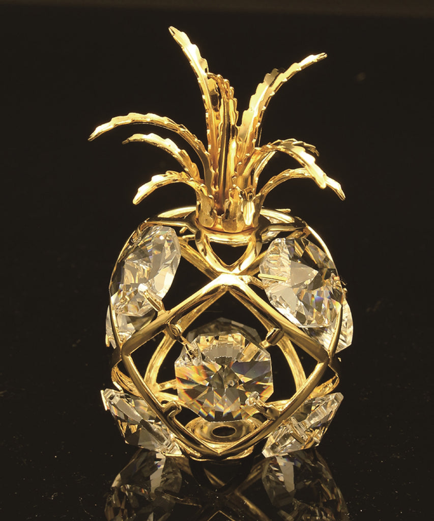 24K gold/silver plated apple with Swarovski crystal element - Breathtaking Gift