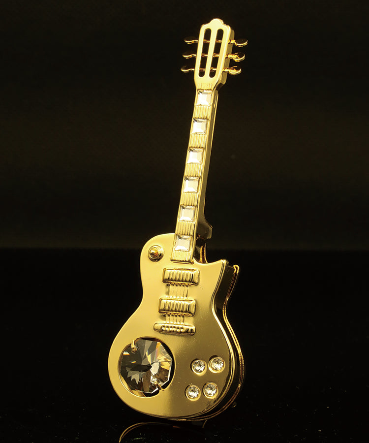 24K gold plated guitar with Swarovski crystal element - Breathtaking Gift