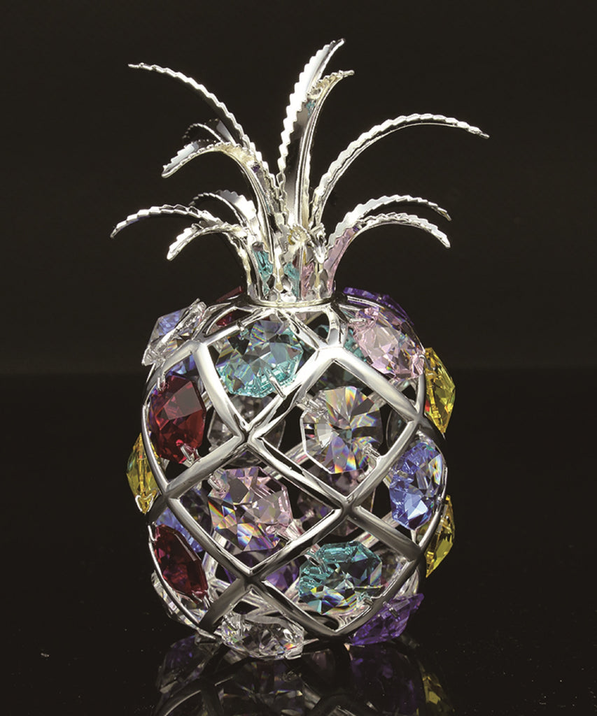 24K gold/silver plated apple with Swarovski crystal element - Breathtaking Gift