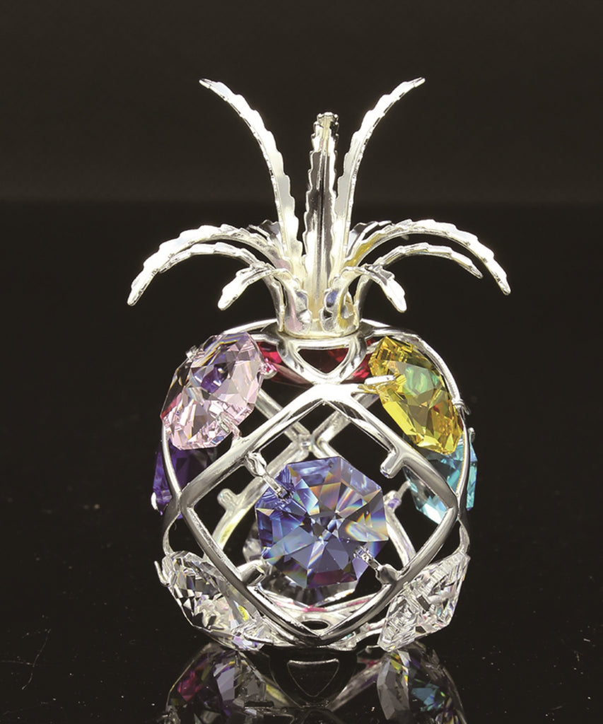 24K gold/silver plated apple with Swarovski crystal element - Breathtaking Gift