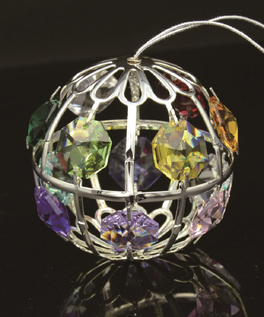 24K gold plated crystal ball with Swarovski crystal element - Breathtaking Gift