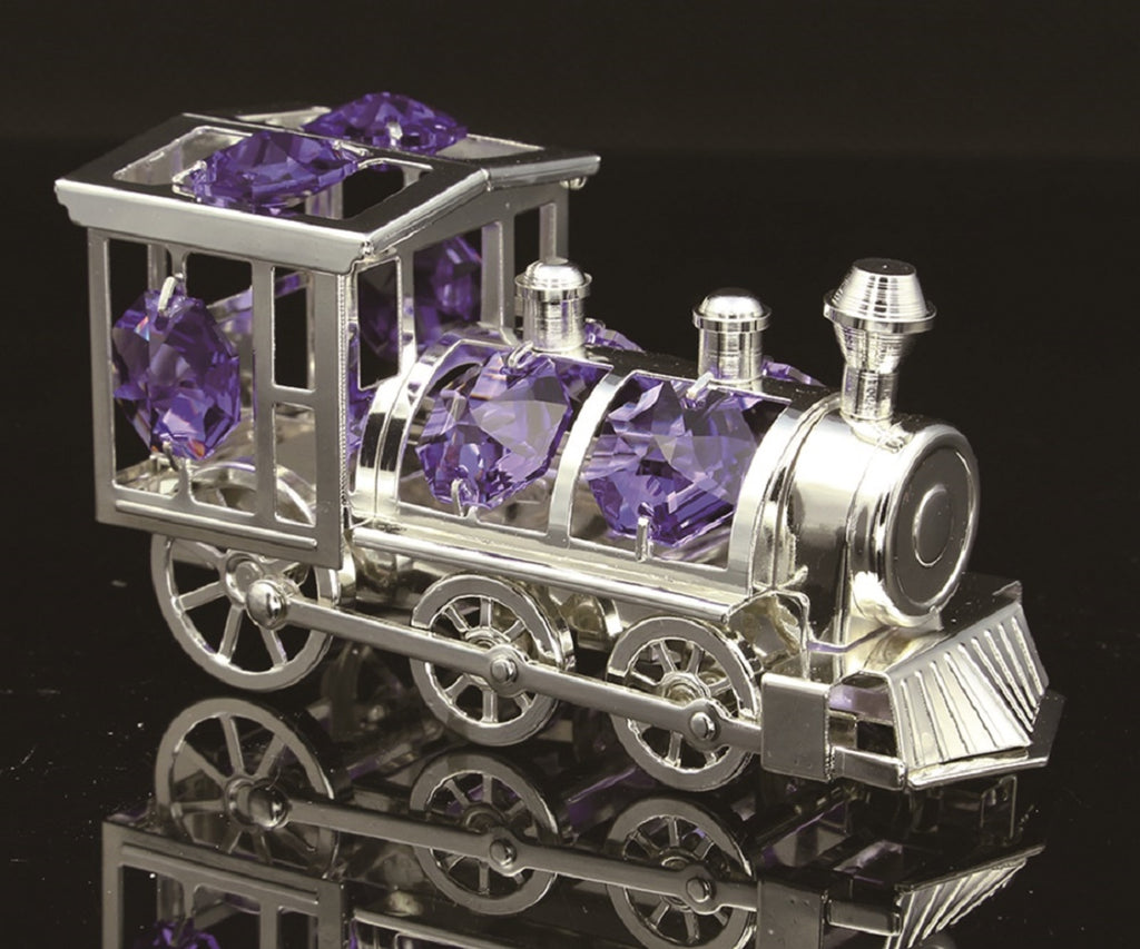Locomotive train handcrafted with Swarovski crystal elements - Breathtaking Gift